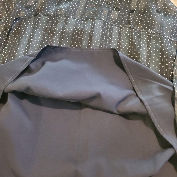 NWT BANANA REPUBLIC Chiffon Ruffels Tiered Dress Navy Polka Dots 4 Ret. $89.99 - Picture 6 of 10